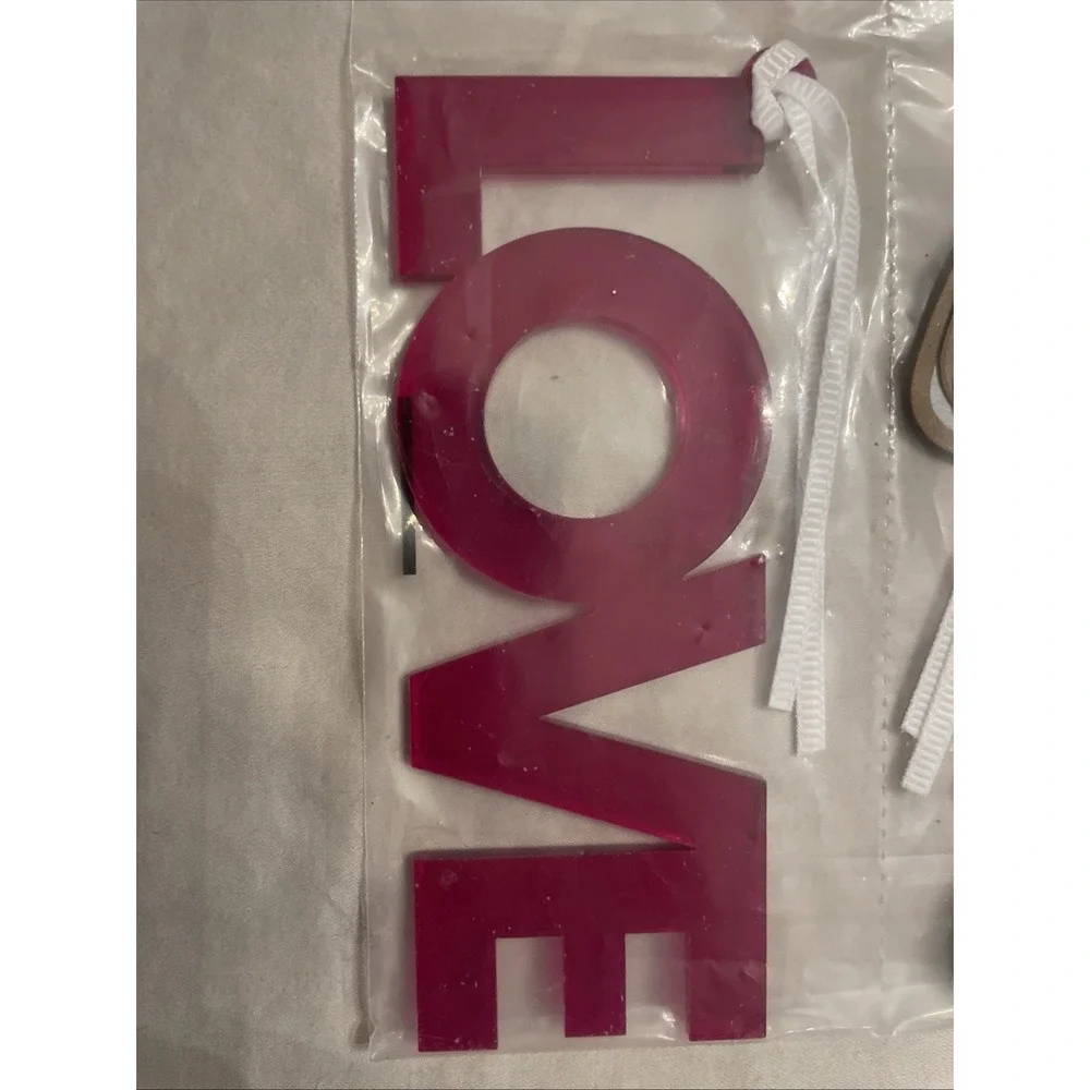 Fun Festive Large Colorful Gift Tags Retro LOVE JOY Pink Yellow‎ Purple Gifting